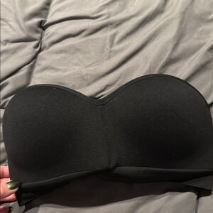 Black Strapless Bandeau Bra